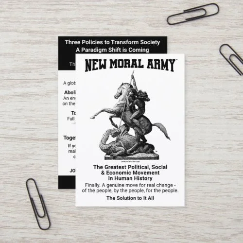 New Moral Army™ Info Card Product Image.